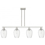 Preston Flute Linear Pendant - Brushed Satin Nickel / Clear