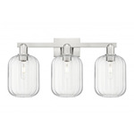 Preston Jar Bathroom Vanity Light - Brushed Satin Nickel / Clear