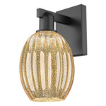 Preston Bulb Wall Sconce - Matte Black / Mercury