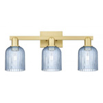 Bridal Veil 716 Bathroom Vanity Light - Satin Gold / Blue