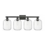 Preston Jar Bathroom Vanity Light - Matte Black / Clear