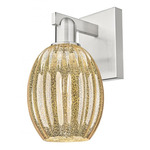 Preston Bulb Wall Sconce - Brushed Satin Nickel / Mercury