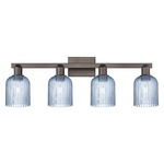 Bridal Veil 716 Bathroom Vanity Light - Oil Rubbed Bronze / Blue
