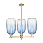 Brookhaven Cloche Chandelier - Champagne Bronze / Brookhaven Sapphire