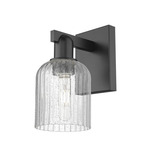 Bridal Veil Wall Sconce - Matte Black / Seedy