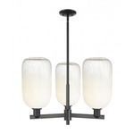 Brookhaven Cloche Chandelier - Matte Black / Brookhaven Opal