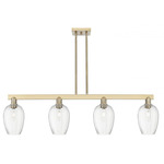 Preston Flute Linear Pendant - Champagne Bronze / Clear