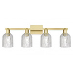 Bridal Veil 716 Bathroom Vanity Light - Satin Gold / Clear
