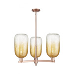 Brookhaven Cloche Chandelier - Antique Copper / Brookhaven Amber