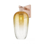 Brookhaven Flute Wall Sconce - Antique Copper / Brookhaven Amber