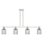 Bridal Veil 716 Linear Pendant - Polished Nickel / Light Smoke