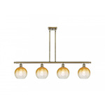 Brookhaven Globe Linear Pendant - Antique Brass / Brookhaven Amber