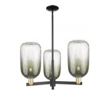 Brookhaven Cloche Chandelier - Black / Antique Brass / Brookhaven Slate