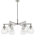 Newton Sphere Chandelier - Polished Nickel / Seedy