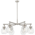 Newton Sphere Chandelier - Satin Nickel / Seedy