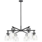 Newton Bell Chandelier - Matte Black / Seedy
