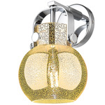 Pilaster II Sphere Wall Sconce - Polished Chrome / Mercury