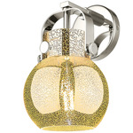 Pilaster II Sphere Wall Sconce - Polished Nickel / Mercury