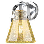 Pilaster II Cone Wall Sconce - Polished Chrome / Mercury