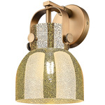 Pilaster II Bell Wall Sconce - Brushed Brass / Mercury