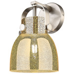 Pilaster II Bell Wall Sconce - Satin Nickel / Mercury