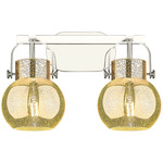 Pilaster II Sphere Bathroom Vanity Light - Polished Nickel / Mercury