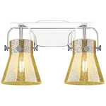 Pilaster II Cone Bathroom Vanity Light - Polished Chrome / Mercury