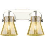 Pilaster II Cone Bathroom Vanity Light - Polished Nickel / Mercury