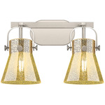 Pilaster II Cone Bathroom Vanity Light - Satin Nickel / Mercury