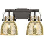 Pilaster II Bell Bathroom Vanity Light - Matte Black / Mercury