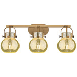 Pilaster II Sphere Bathroom Vanity Light - Brushed Brass / Mercury