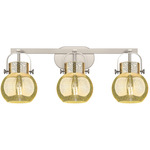 Pilaster II Sphere Bathroom Vanity Light - Satin Nickel / Mercury