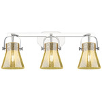 Pilaster II Cone Bathroom Vanity Light - Polished Chrome / Mercury