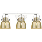 Pilaster II Bell Bathroom Vanity Light - Polished Chrome / Mercury