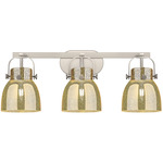 Pilaster II Bell Bathroom Vanity Light - Satin Nickel / Mercury
