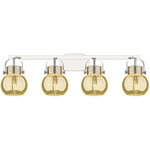 Pilaster II Sphere Bathroom Vanity Light - Polished Chrome / Mercury