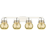 Pilaster II Sphere Bathroom Vanity Light - Polished Nickel / Mercury