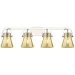 Pilaster II Cone Bathroom Vanity Light - Polished Nickel / Mercury