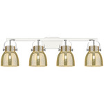 Pilaster II Bell Bathroom Vanity Light - Polished Chrome / Mercury