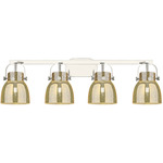 Pilaster II Bell Bathroom Vanity Light - Polished Nickel / Mercury