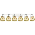 Pilaster II Sphere Bathroom Vanity Light - Polished Chrome / Mercury