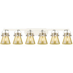 Pilaster II Cone Bathroom Vanity Light - Polished Nickel / Mercury