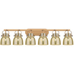 Pilaster II Bell Bathroom Vanity Light - Brushed Brass / Mercury