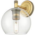 Crown Point 434 Wall Sconce - Brushed Brass / Clear