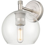 Crown Point 434 Wall Sconce - Satin Nickel / Clear