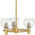 Crown Point 434 Chandelier - Brushed Brass / Seedy