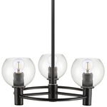 Crown Point 434 Chandelier - Matte Black / Clear