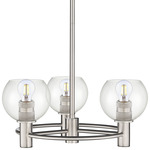 Crown Point 434 Chandelier - Satin Nickel / Clear