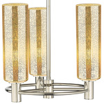 Crown Point 434 Cylinder Chandelier - Polished Nickel / Mercury