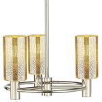 Crown Point 434 Cylinder Chandelier - Polished Nickel / Mercury